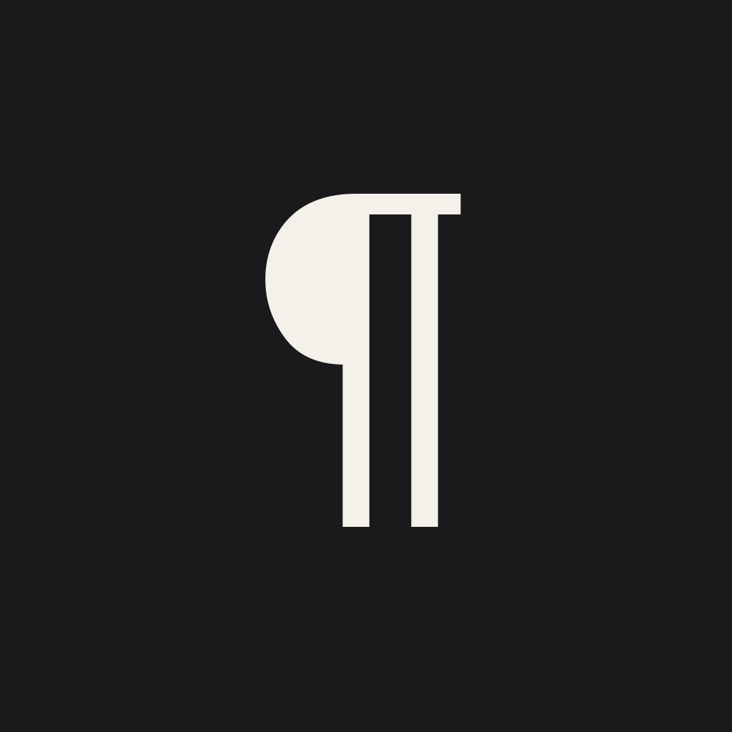 VibeMark’s cream pilcrow mark